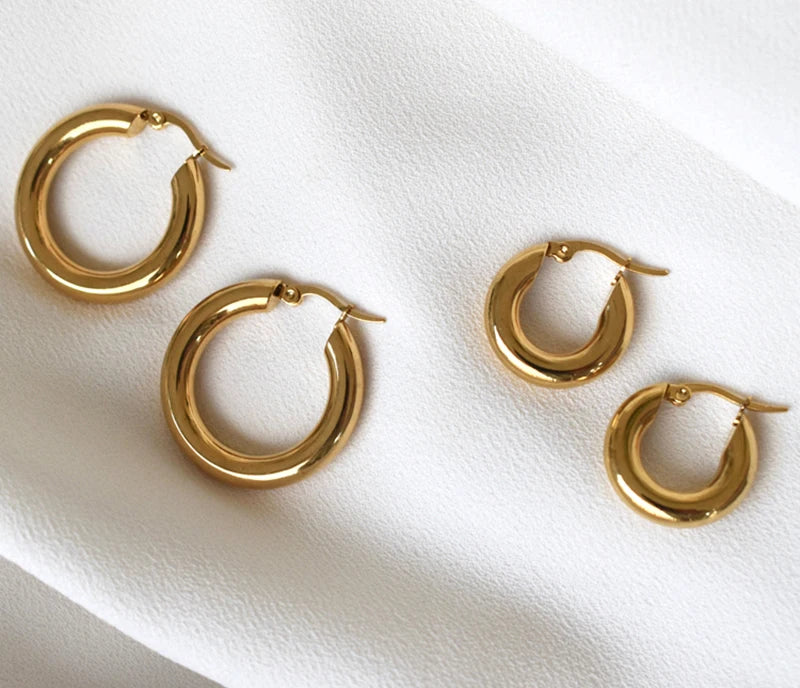 עגילי חישוק עבים