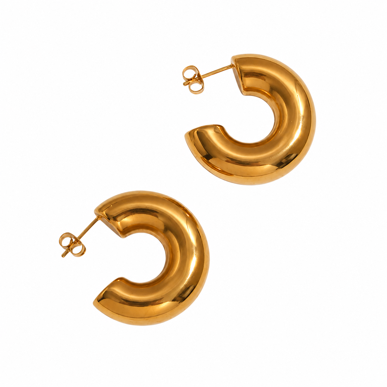 עגילי חישוק עגולים