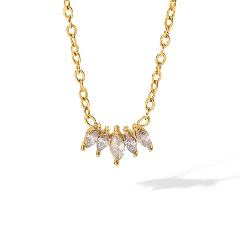 שרשרת תליון זירקון גאומטרית