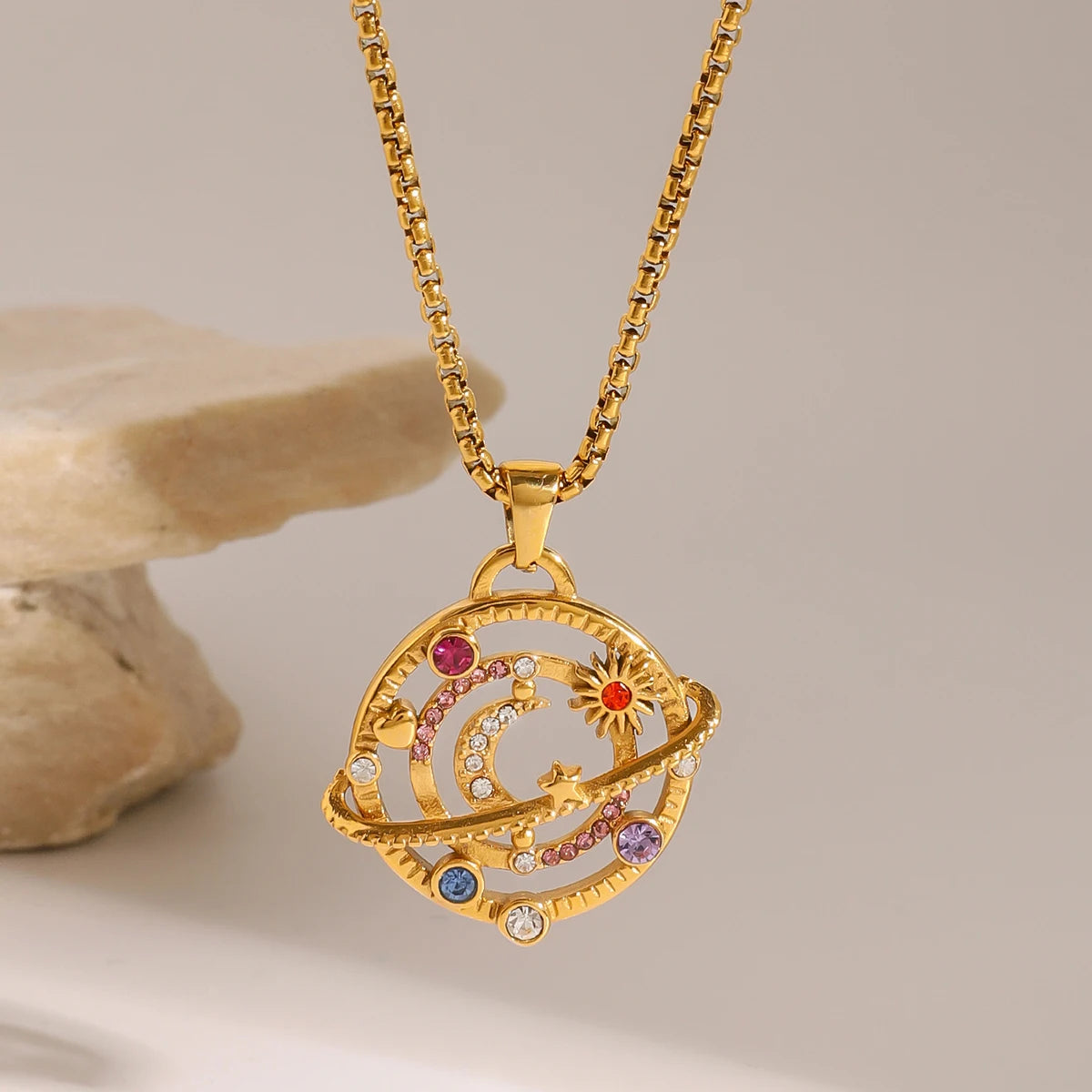 שרשרת תליון עגולה