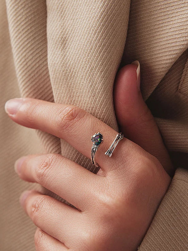 טבעת לב שקוף