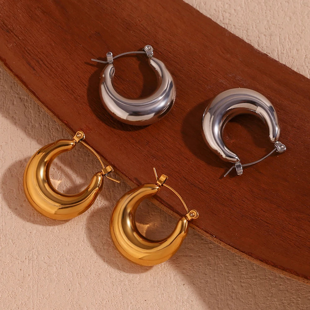 עגילי חישוק עגולים