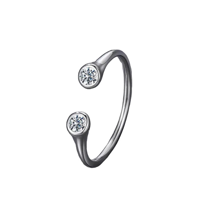 טבעת מואסנייט פתוחה