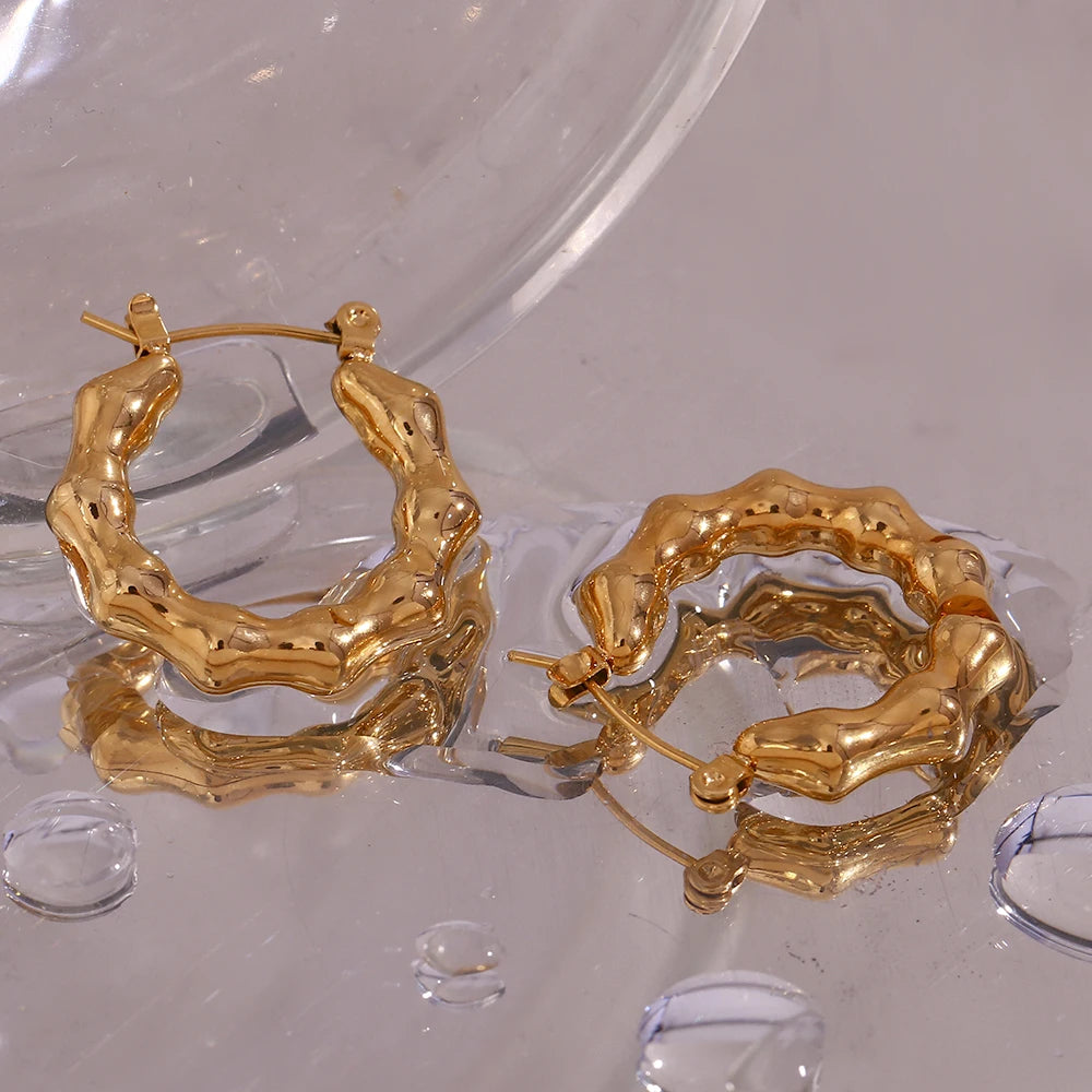 עגילי חישוק עגולים