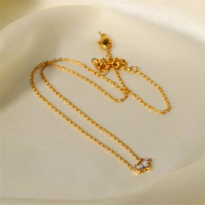 שרשרת תליון זירקון גאומטרית