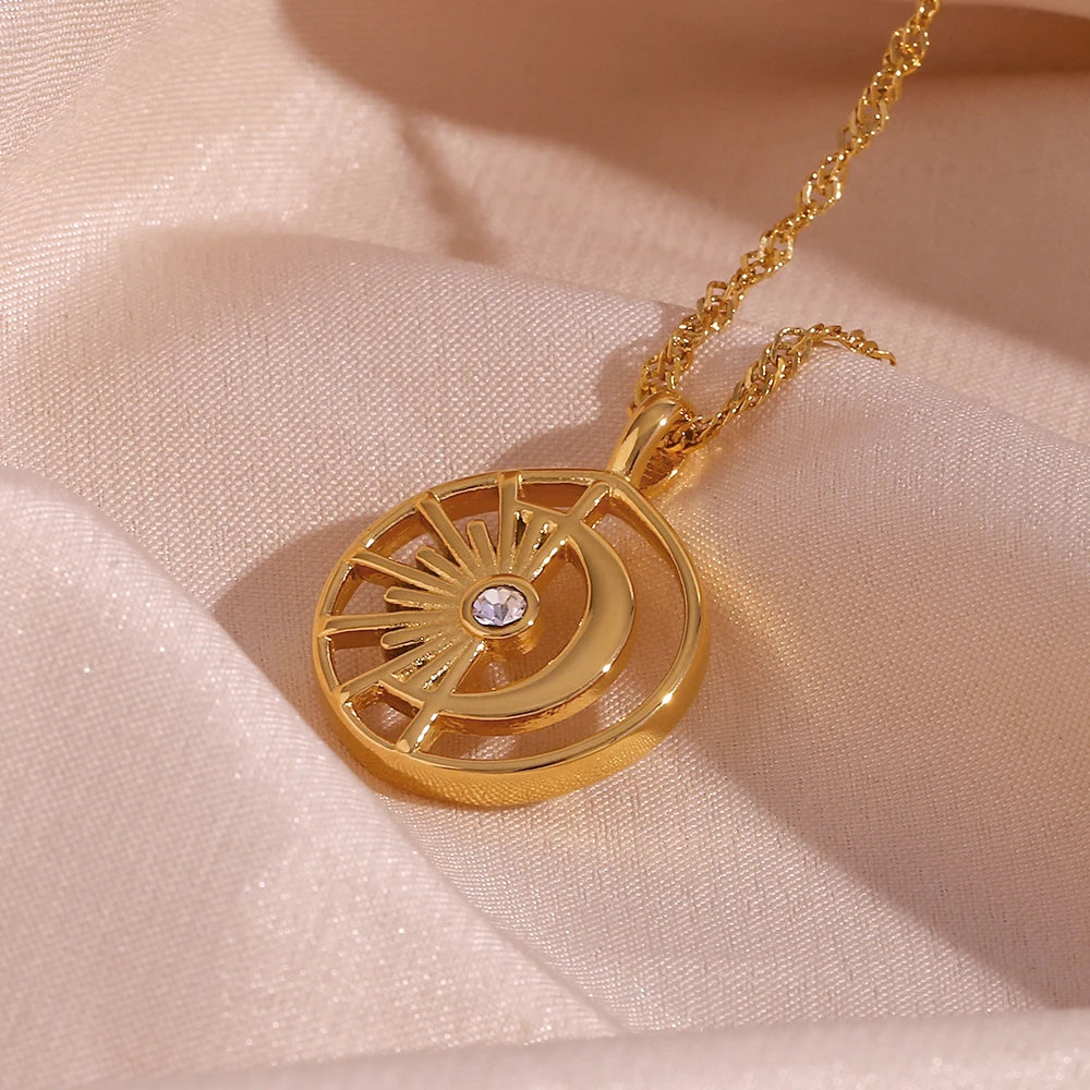 שרשרת תליון עגולה