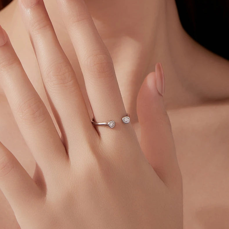 טבעת מואסנייט פתוחה