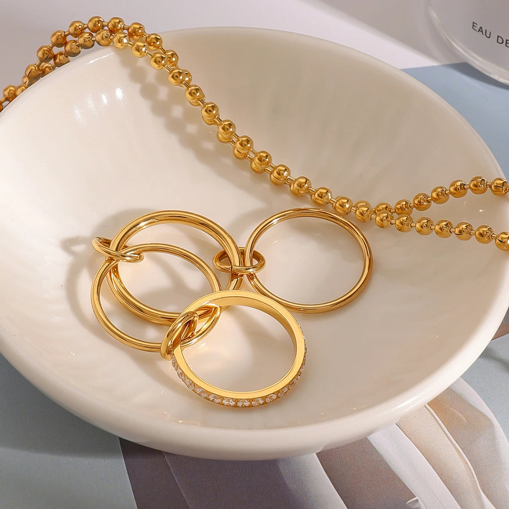 טבעת זוגית עגולה