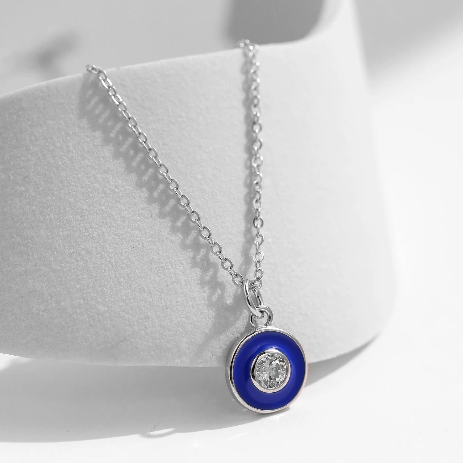 תליון כסף זירקון עגול