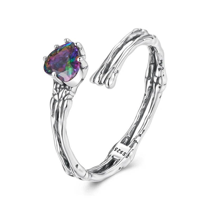 טבעת לב שקוף