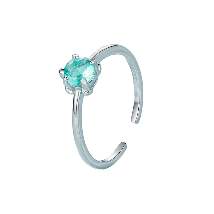 טבעת חיה קריסטלית קלאסית