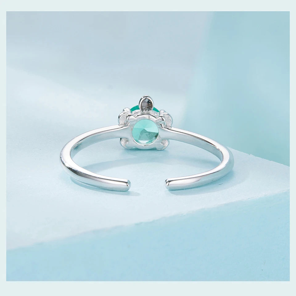 טבעת חיה קריסטלית קלאסית