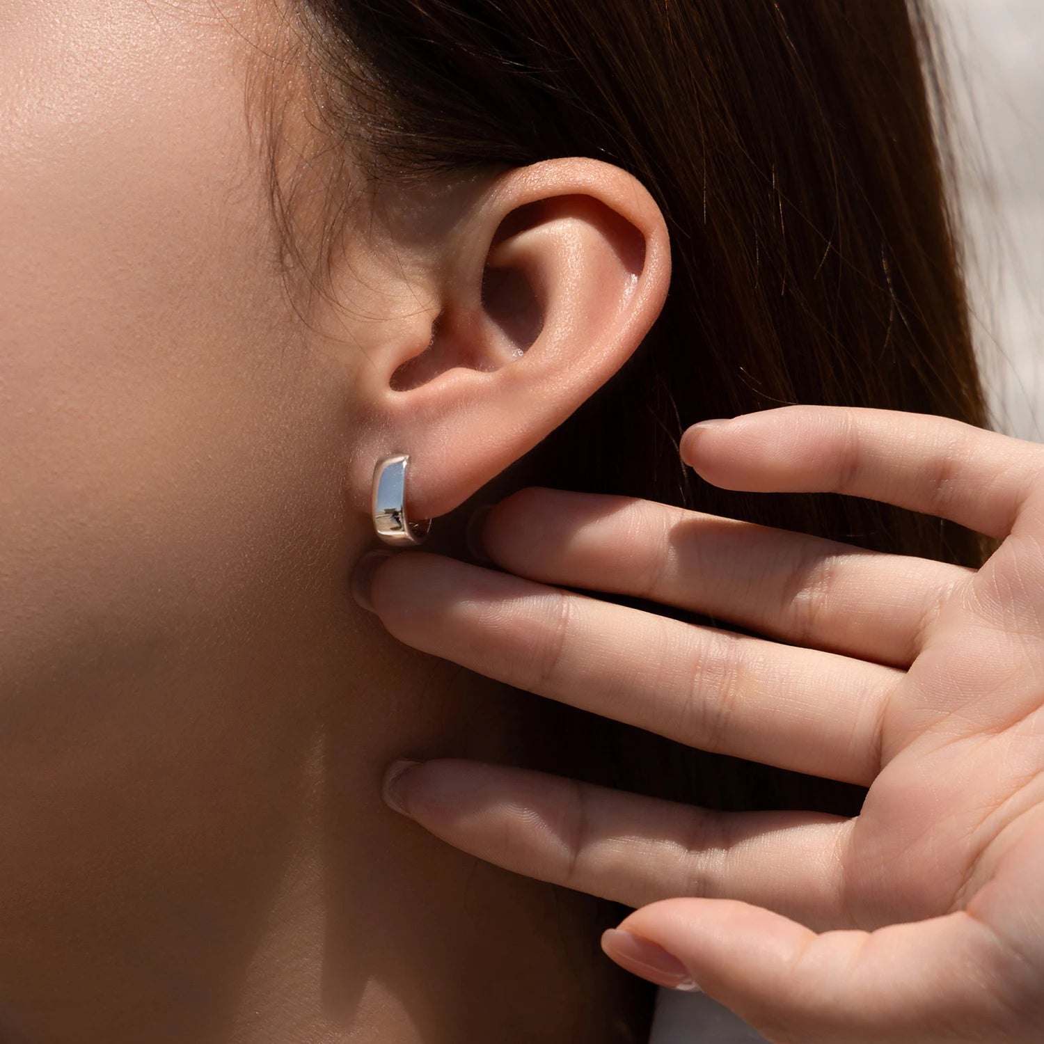 עגילי קלאסיקו סילבר