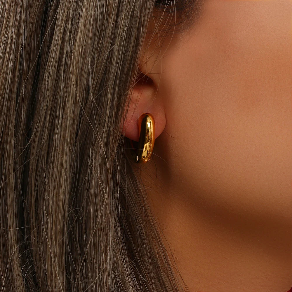 עגילי חישוק לב