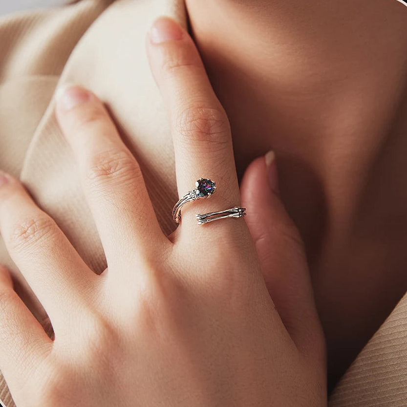 טבעת לב שקוף