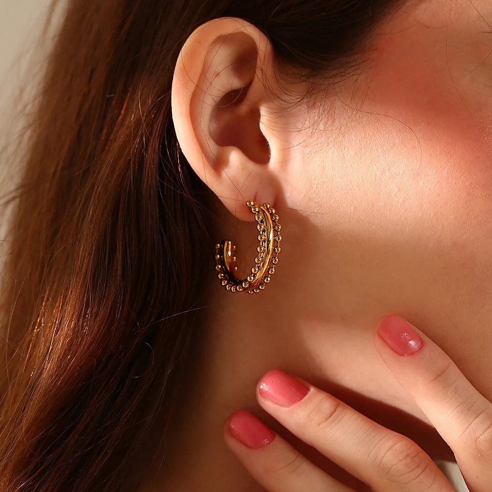 עגילי חישוק עבים